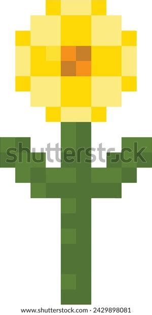 Sunflower Pixel Art Set Game Asset Stock Vector (Royalty Free ...