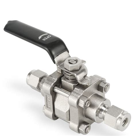 QFT13 SK Wafer Ball Valve With Ferrules Forged 316 Stainless Steel