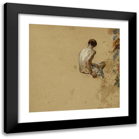 Jean Achille Benouville 20x20 Black Modern Framed Museum Art Print