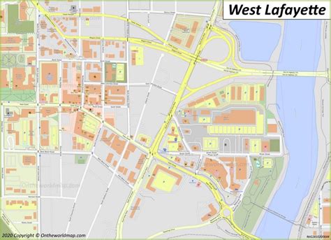 West Lafayette Downtown Map - Ontheworldmap.com