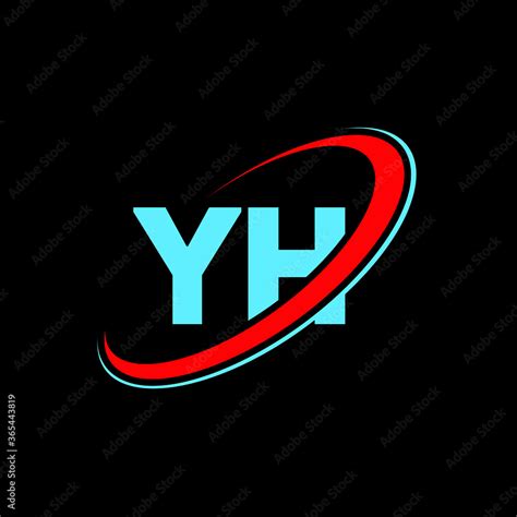 Yh Y H Letter Logo Design Initial Letter Yh Linked Circle Uppercase