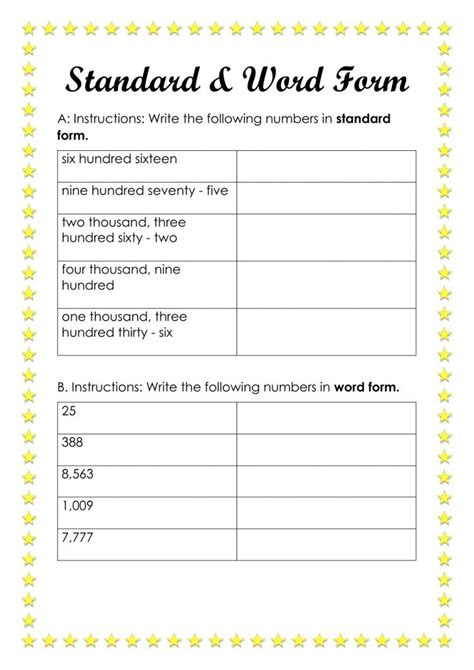 A Printable Worksheet To Help Students Learn How To Write Numbers In