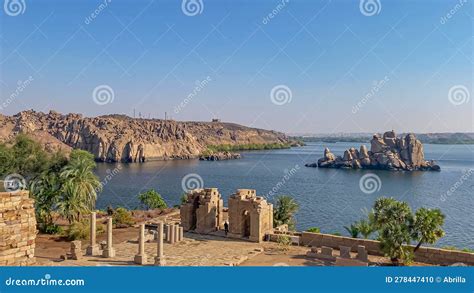 Temple Of Isis At Philae Island In Aswan Egypt Stock Photo Image Of