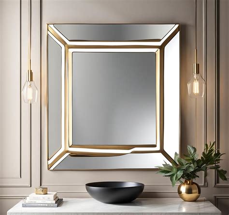 Add Some Flair With The Sophisticated Emblyn Square Metal Wall Mirror