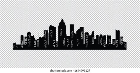 Set Vector Cities Silhouette Night Town Stock Vector (Royalty Free) 717976981