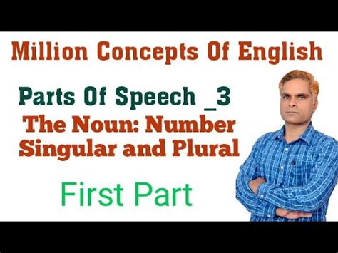 The Noun Number Singular Number Plural Number Part I Youtube