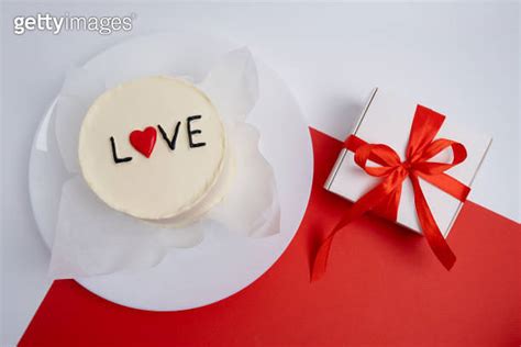 Bento Cake With The Words Love And Hearts A Cute Dessert T For