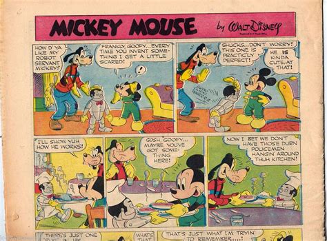 MICKEY MOUSE POPEYE VINTAGE 1940s NEWSPAPER SUNDAY FUNNIES COMIC