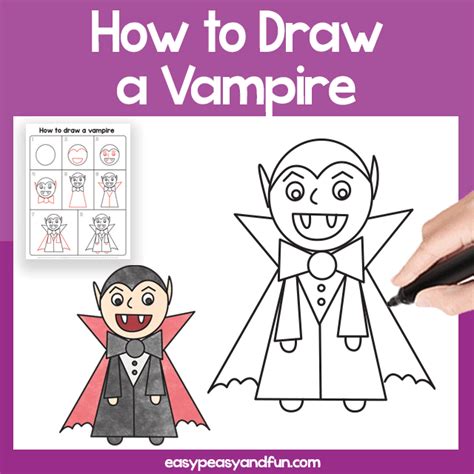 How to Draw a Vampire – Step by Step Drawing Tutorial - Easy Peasy and Fun