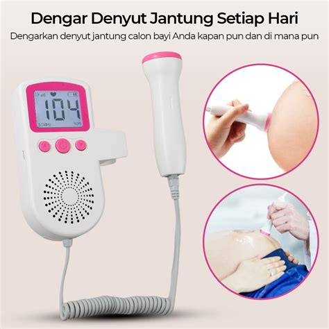 Taffomicron Alat Deteksi Jantung Janin Fetal Doppler Heartrate Monitor