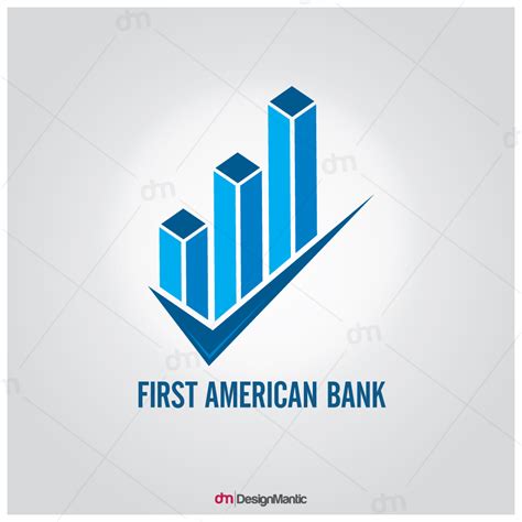 the first american bank logo is shown on a gray background with an ...