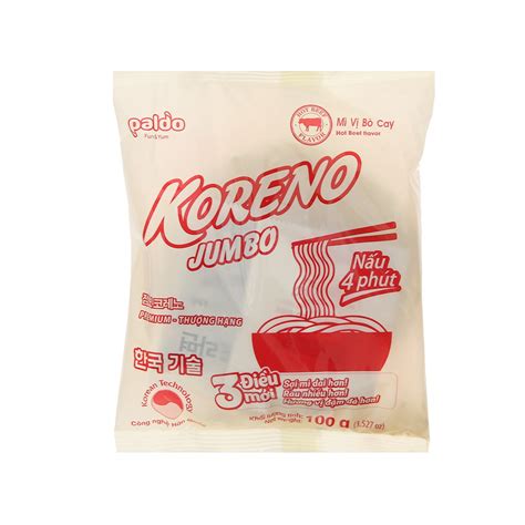 Mì Koreno Jumbo vị bò cay gói 100g | Shopee Việt Nam