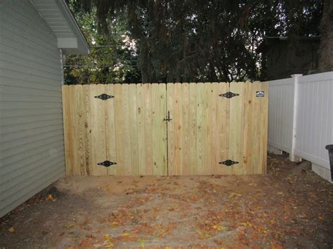 Wood Fence Double Gate Woodsinfo