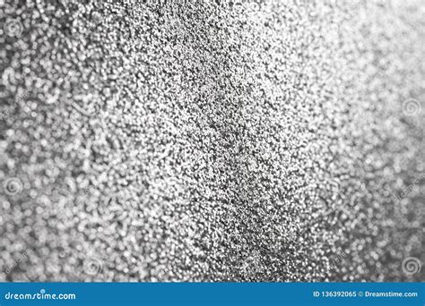 Detailed Texture Of Glittering Silver Dust Surface Backdrop With Space