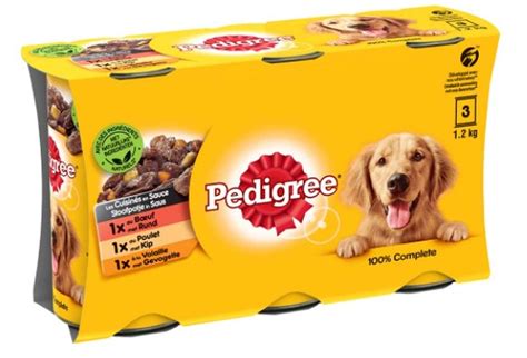 Boîtes Pour Chien Les Cuisinés 3 Variétés En Sauce Pedigree 3 X 12