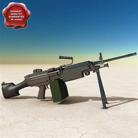 M249 Squad Automatic Weapon 3d Model