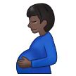 Pregnant Man Dark Skin Tone Emoji