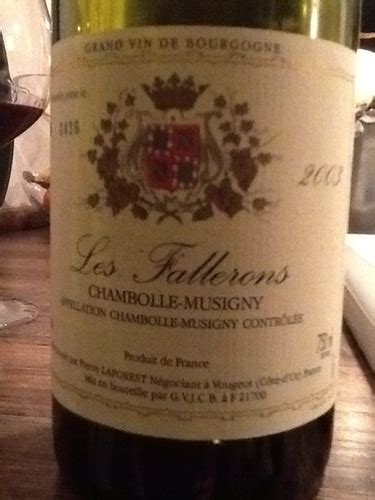 Pierre Laforest Les Fallerons Chambolle Musigny Vivino Canada