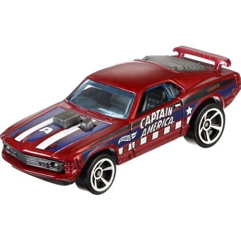 Hot Wheels Captain America angličák 70 Ford Mustang Mach1 Maxíkovy hračky