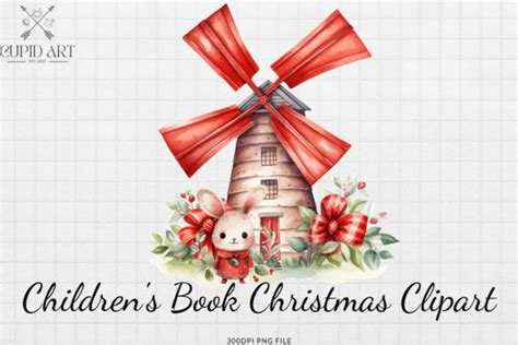 Children's Book Christmas Clipart Graphic by Cupid Art · Creative Fabrica