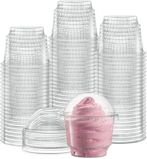 Elegant Disposables 8 Oz Clear Plastic Dessert Cups With