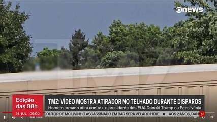 Vídeo mostra atirador no telhado durante disparos contra Trump durante