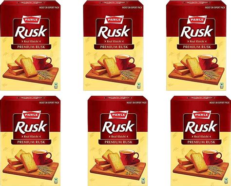 Parle Rusk 600g Pack Of 6 Real Elaichi Premium Rusk Highly