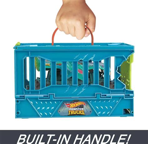 Hot Wheels Monster Trucks Mega Wrex Crash Cage Vehicle Playset Mattel Toys Toywiz