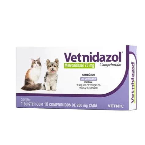 Antimicrobiano Vetnidazol Mg Para C Es E Gatos Vetnil Tratamento