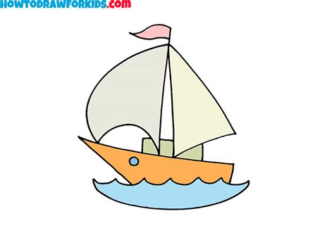 How to Draw a Yacht - Easy Drawing Tutorial For Kids