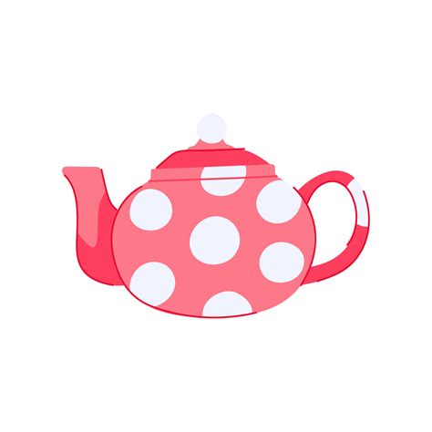 Hot Teapot Ceramic Cartoon Vector Illustration 23872506 Vector Art At