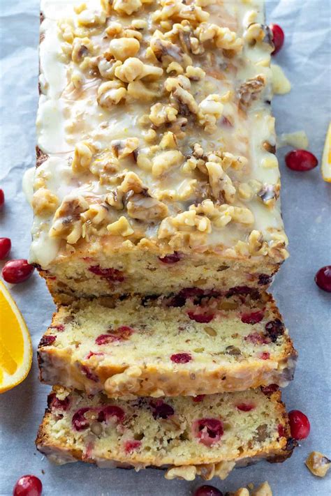 Cranberry Orange Walnut Bread With Orange Walnut Glaze Foodtasia