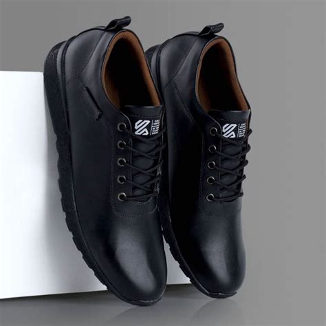 Jual MILS BLACK Sepatu Sneakers Pria Pantofel Semi Formal Oxford Full