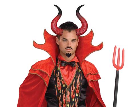 Large Giant Devil Horns Demon Red Black Satan Halloween 8" Costume ...