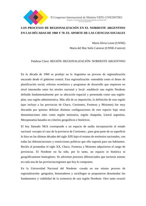 Pdf Los Procesos De Regionalizaci N En El Nordeste Construcci N