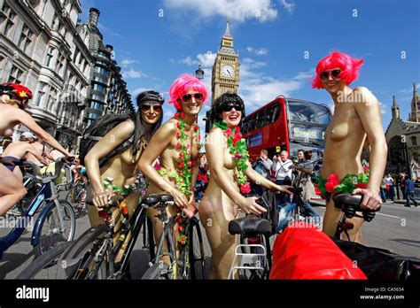 London Uk Saturday Th June Riders In The World Naked Bike Ride Over Naked Riders