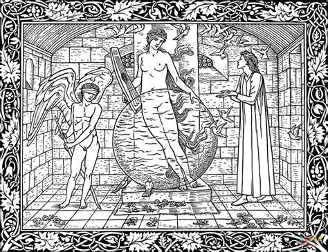 Coloriage Cupidon et femme nue Coloriages à imprimer gratuits