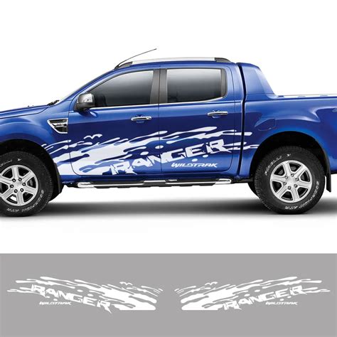 For Ford Ranger Raptor Wildtrak Pickup Door Side Stickers Truck