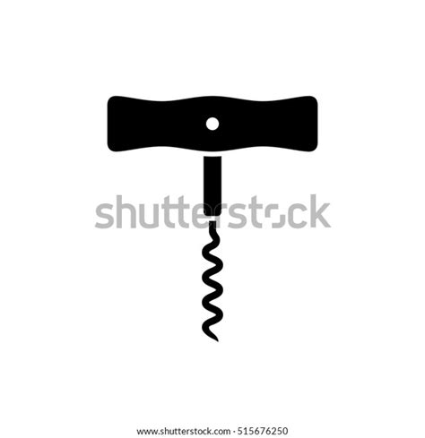 Corkscrew Icon Black Icon Isolated On Stock Vector Royalty Free