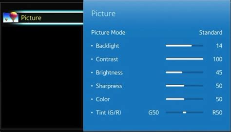 What Are The Picture Settings Available In Samsung H Series Tv