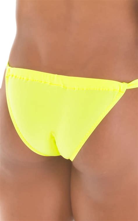 Way Adjustable Bikini Tanga Micro In Semi Sheer Thinskinz Neon