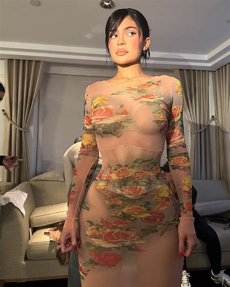 Kylie Jenner Sheer Dress Mom Tit 2