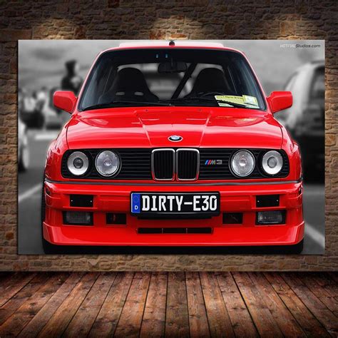 Wall Art Canvas Painting Bmw M3 E30 Super Racing Car Poster Ffur™