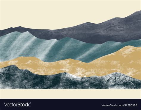 Abstract mountain landscape natural Royalty Free Vector