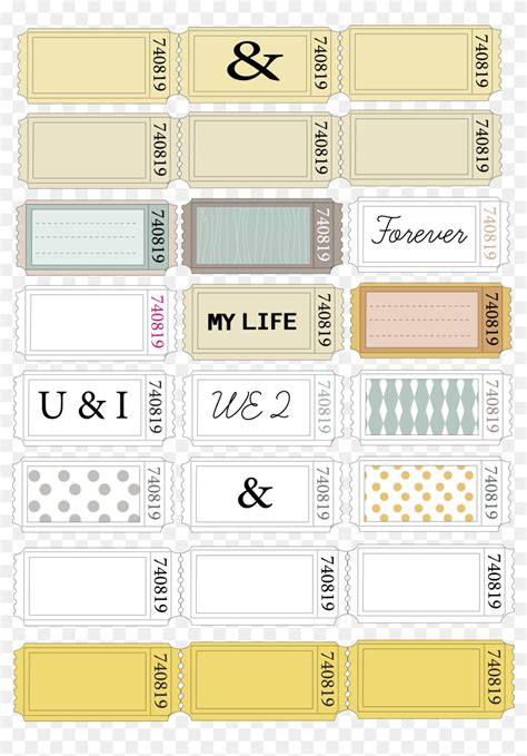 Printable Tickets Templates Printable Free Printable Cute Printable Tickets Hd Png Download