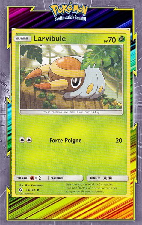 Larvibule Sl Soleil Et Lune Carte Pokemon Neuve