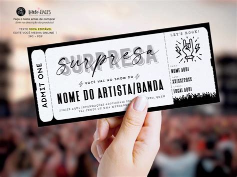 Vale Entrada Show Rock Surpresa Vale Presente Voucher Elo