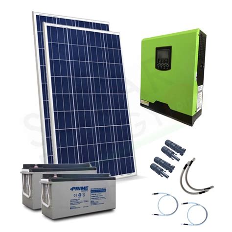 KIT FOTOVOLTAICO OFF GRID 300 W 12V CON BATTERIE AGM 300 AH Solar