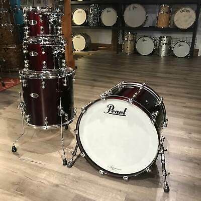 Used Pearl Reference Pure 4pc Drum Set Black Cherry Drum Set Drums