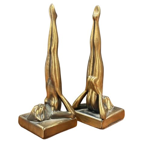 Pair Of Nude Nymph Reproduction Art Deco Bookends By Sarsaparilla Deco Design For Sale At 1stDibs